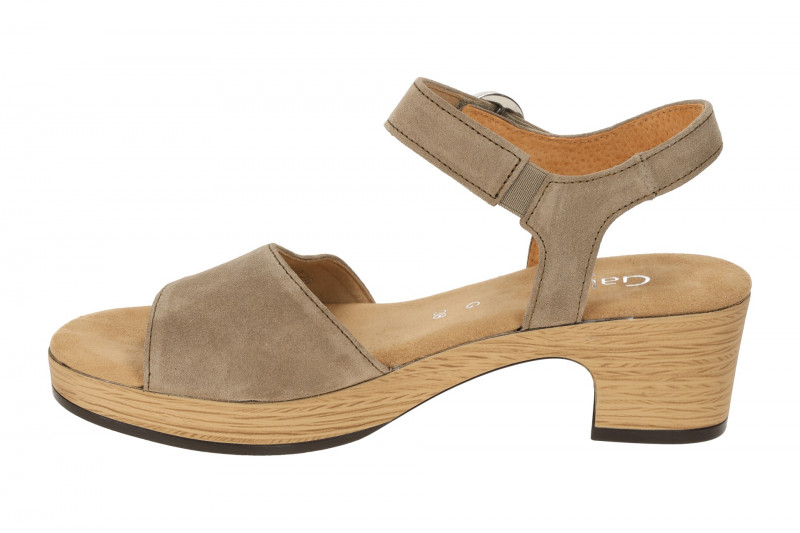 Gabor Plateau Sandalette grau taupe Klett 82.071.34