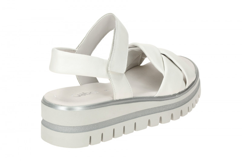 Gabor Plateau Sandalen weiß Nappa 44.622.21