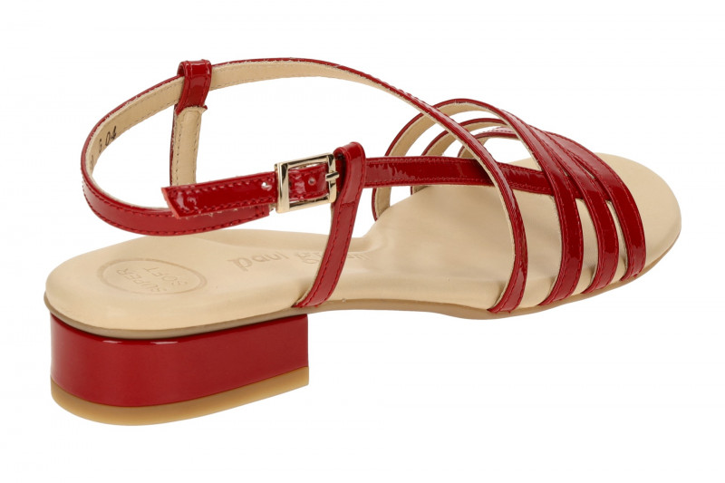 Paul Green Sandalette rot lipstick Lack 7621