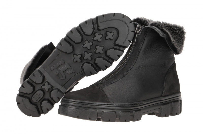 Paul Green Stiefelette schwarz Lammfell 9951