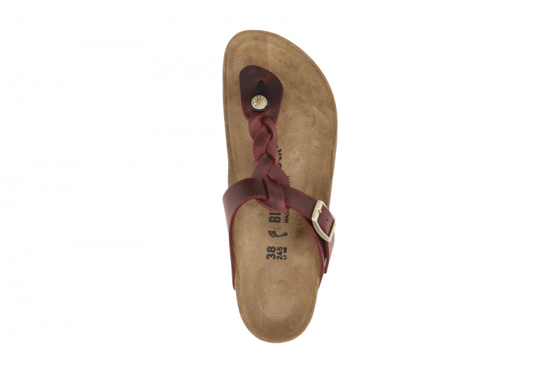 Birkenstock Gizeh Braided Pantolette dunkelrot SCHMAL 1027930