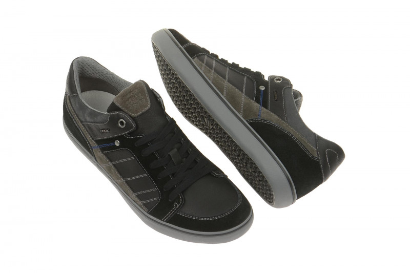 Geox Respira Box F Sneakers in schwarz grau Herrenschuhe
