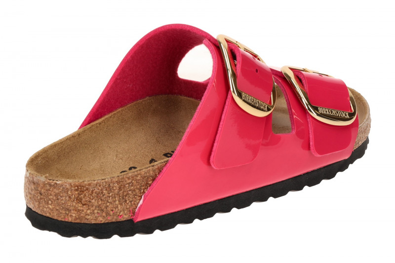 Birkenstock Arizona Big Buckle Pantolette pink fuchsia Lack SCHMAL