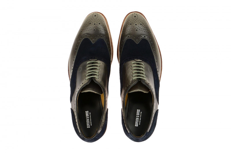 Gordon & Bros Schuhe Fabien grau blau Rahmengenäht 3859-D