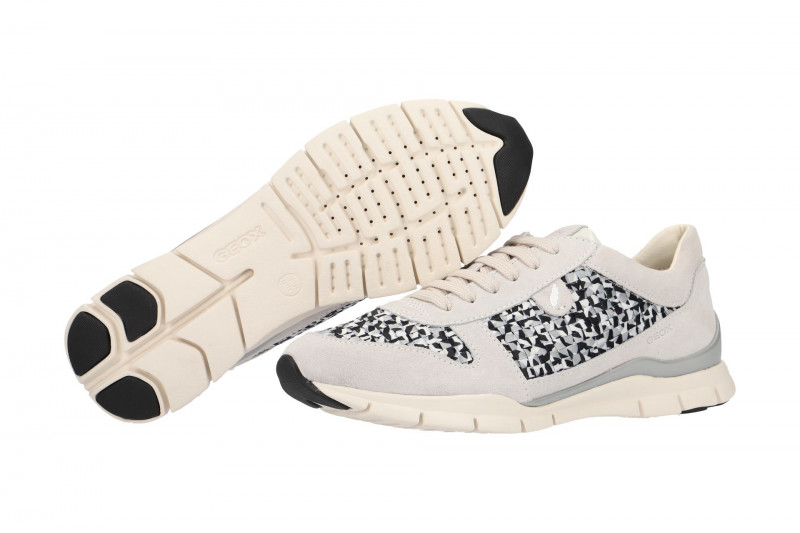 Geox Schuhe Sukie weiß grau karo