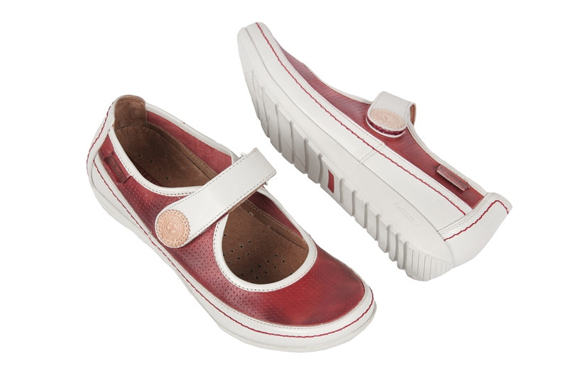 Pikolinos Lisboa Schuhe rot weiß Slipper 767-848LA