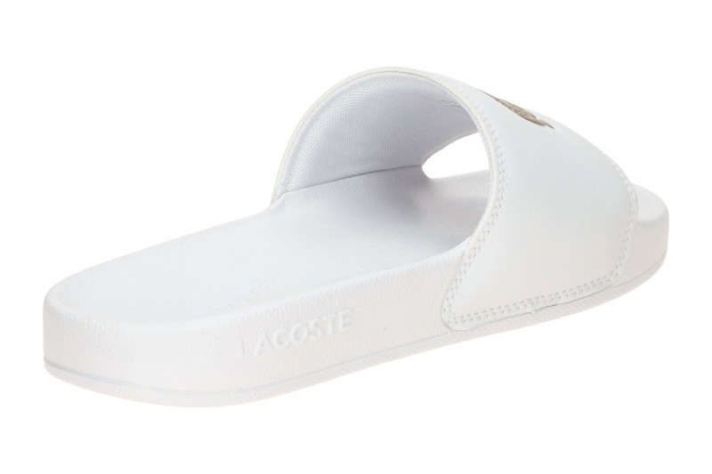 Lacoste Serve Slide Pantolette weiß Badelatschen 0003