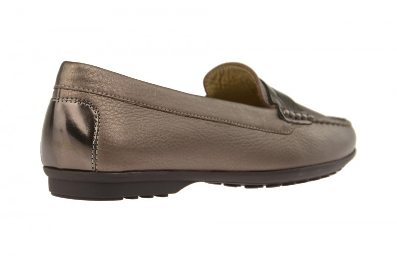 Geox Elidia Mokassin grau metallic Gr 38