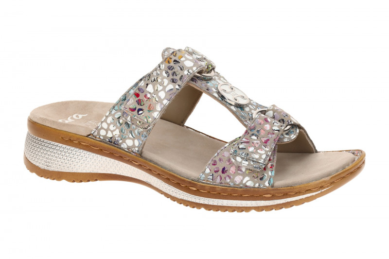 ara Hawaii Steg Pantolette grau bunt Konfetti 12-29003