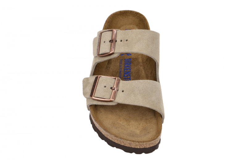 Birkenstock Arizona BS Pantolette taupe grau SCHMAL Weichbettung 951303