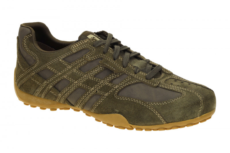Geox Snake Schuhe grün olive Velour Nubuck U55MNB