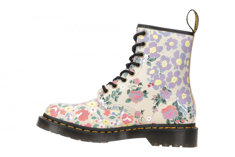 Dr Martens Pascal Stiefel beige Blumen 1460