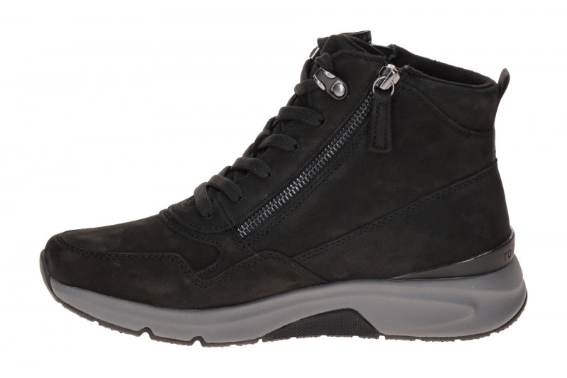 Gabor RollingSoft Mid-Sneakers Stiefel schwarz Nubuck 0803.03.003