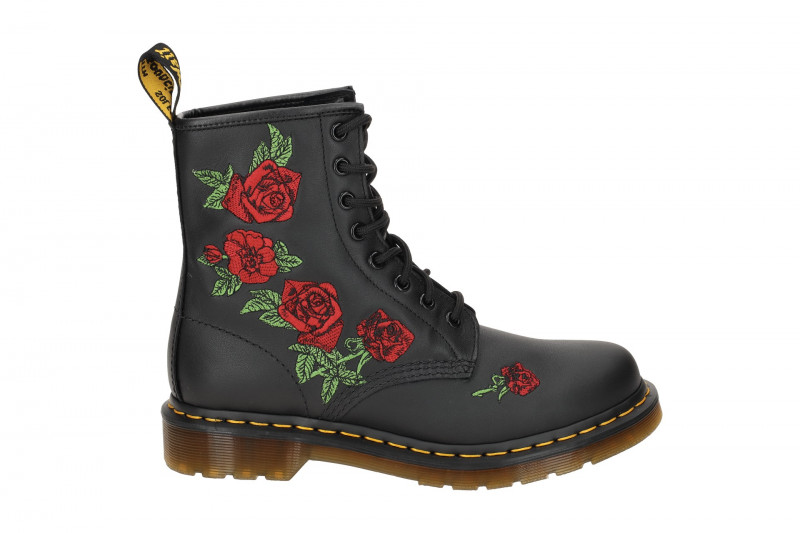 Dr. Martens 1460 Vonda Damen Stiefel schwarz Blumen 24722001