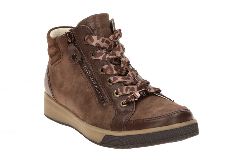 ARA Rom Schuhe braun Schimmer Mid-Cut Sneaker 12-14499