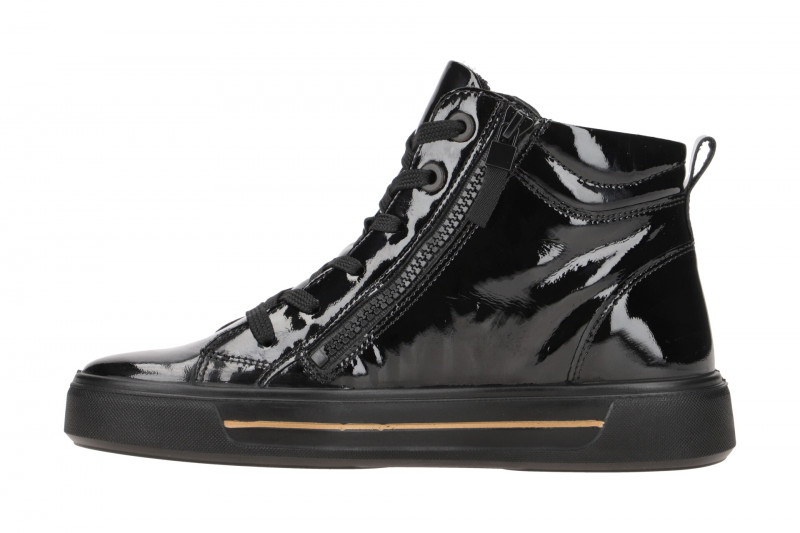 ARA Courtyard Schuhe Sneaker High schwarz Lack 12-27404