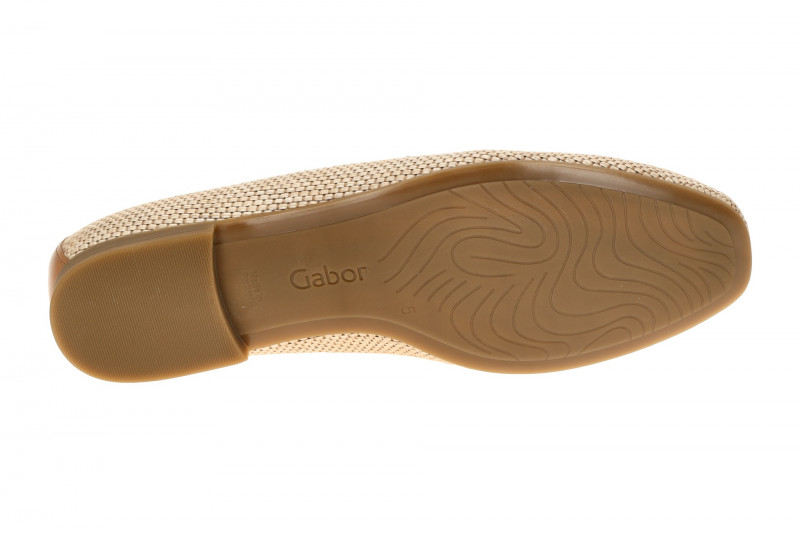 Gabor Slipper Loafer beige braun Bast 85.214.48