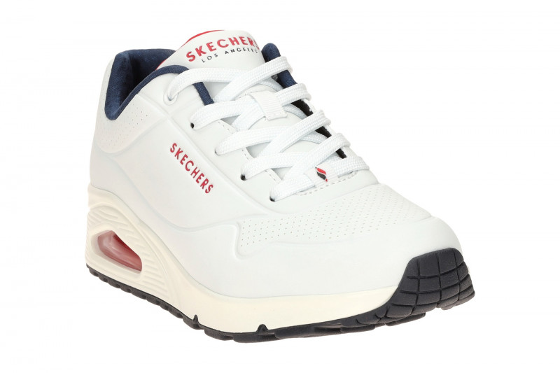 Skechers Uno Schuhe weiß blau Damen Sneakers 73690