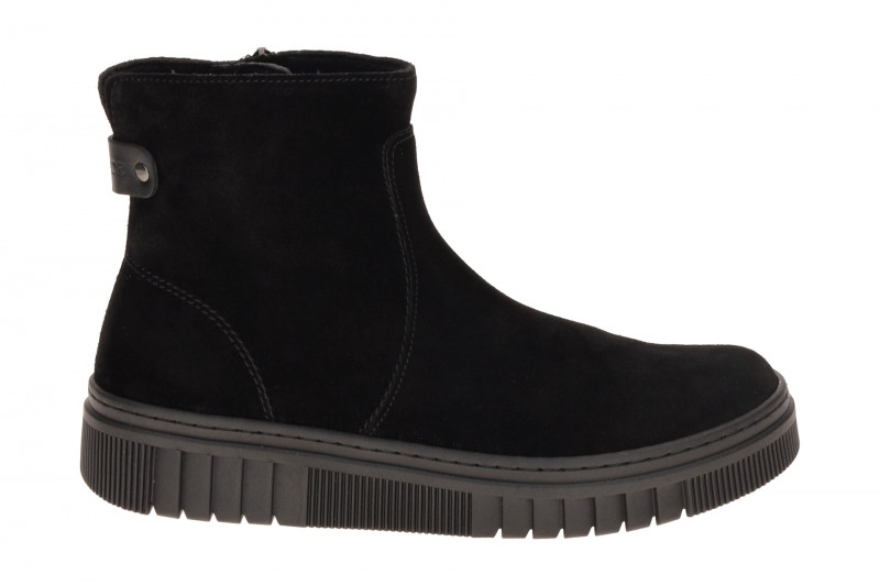 Gabor Stiefelette schwarz Zip Boots Velour 8008.02.001