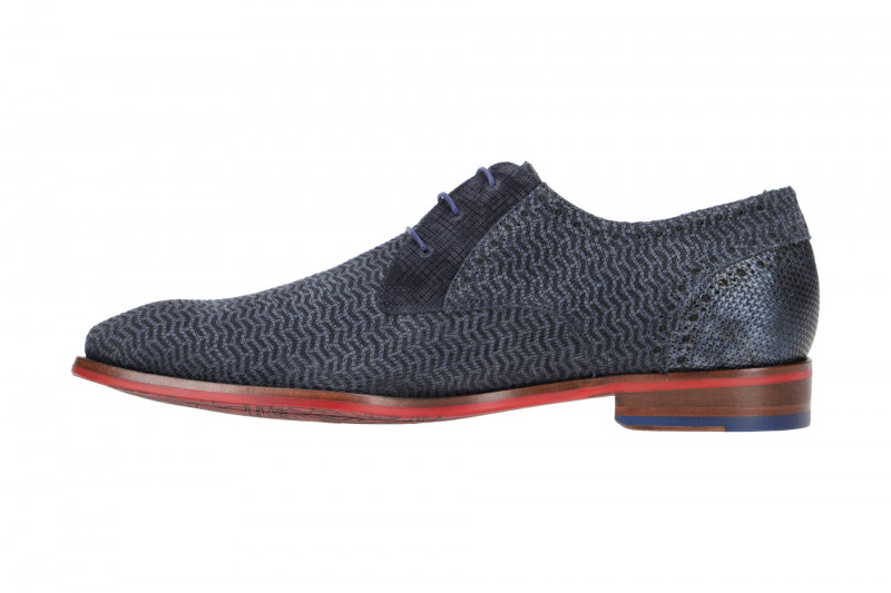 Floris van Bommel Schuhe blau Nubuck 18107