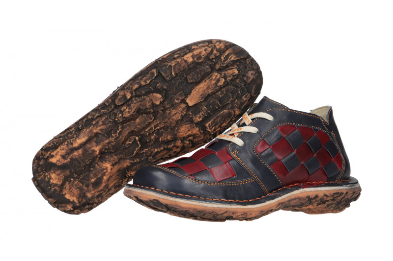 Eject Dunas Schuhe blau rot Karo Damen 10036