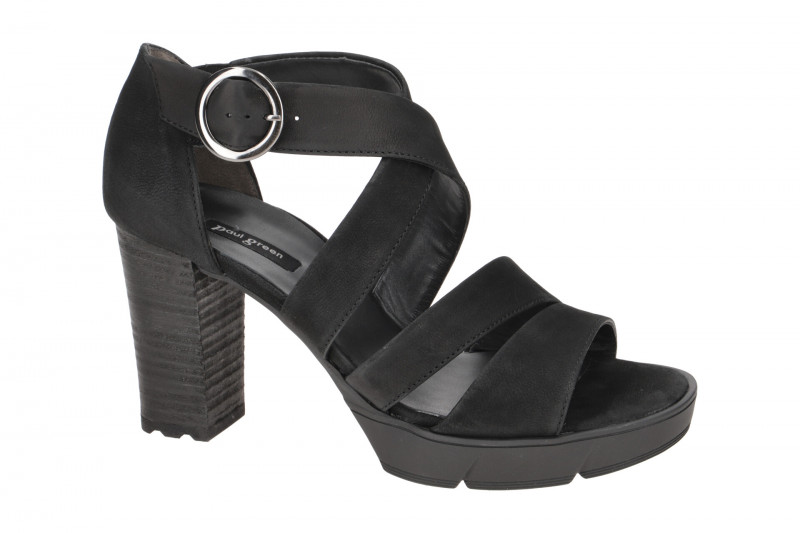 Paul Green Plateau Sandalette schwarz Nubuck 7942