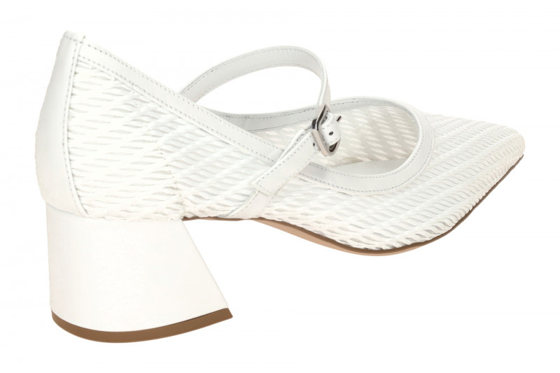 Högl Arabella Pumps weiß Mary Jane Netz 4528