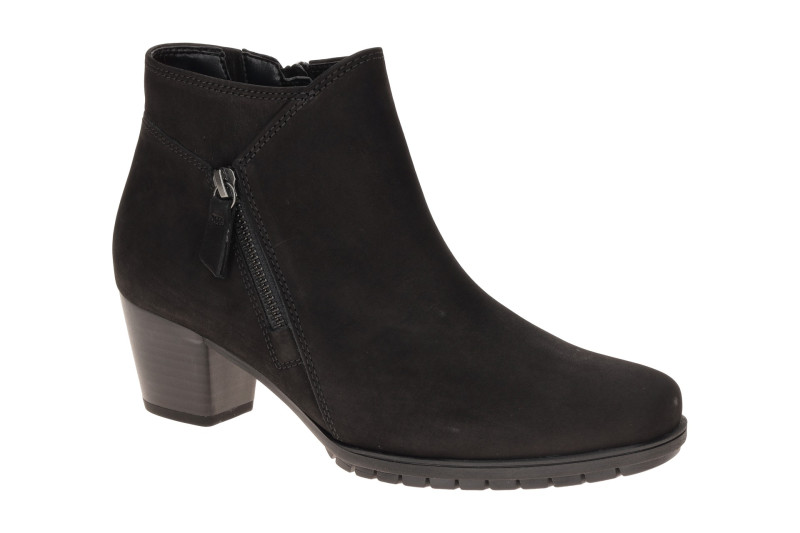 Gabor Stiefelette schwarz Nubuck H-Weite 8033.01.002
