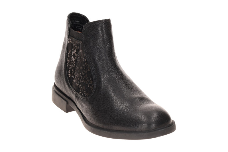 Think Nina Chelsea Stiefelette schwarz Blumen 1419