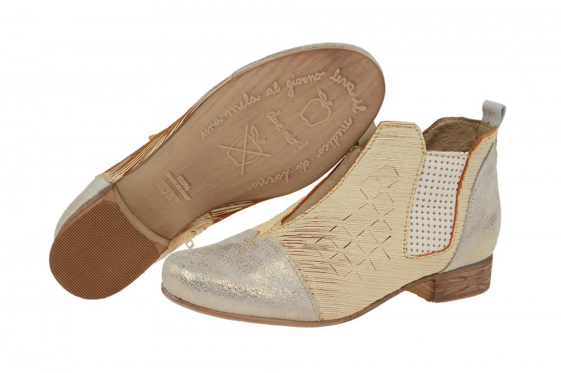 Charme Sommer Stiefelette beige silber 0740
