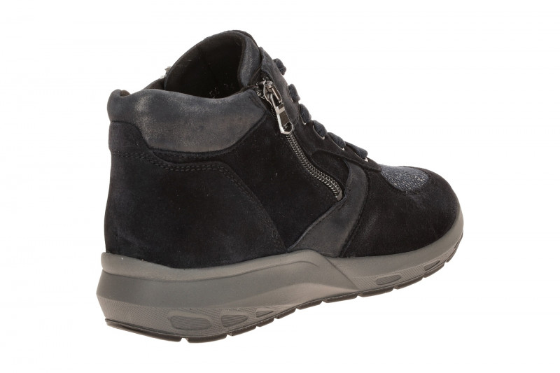 Waldläufer Tonia Stiefelette blau M-Weite Stretch