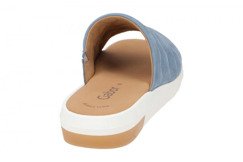 Gabor Pantolette jeans blau Soft-Nubuk 84.601.16