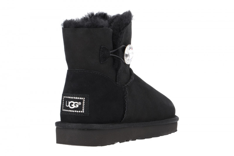 UGG Mini Bailey Button Bling Stiefel schwarz