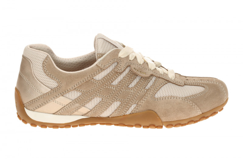 Geox Snake Schuhe beige creme Damen Sneakers D65B0A