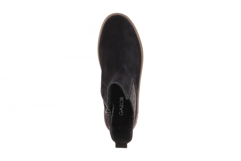 Gabor Stiefelette blau Chelsea Boots Velour 8008.03.002