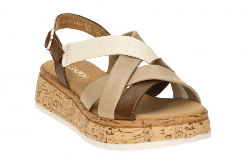 Gabor Plateau Sandale braun taupe Nappa 82.743.54