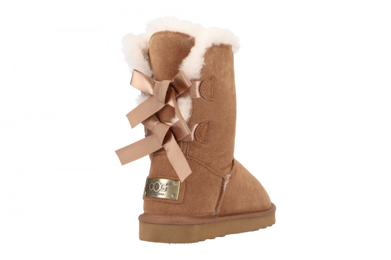 Oog Stiefel braun Lammfell Boots OB0604