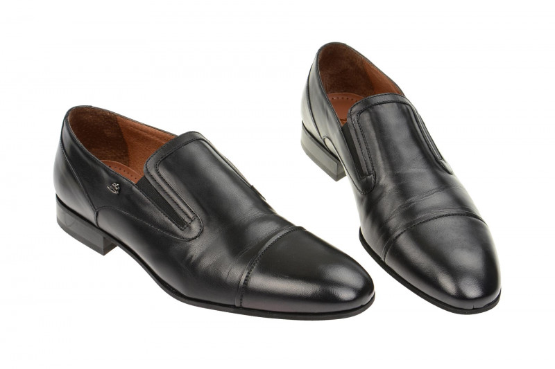 Bello italienische Herren Slipper schwarz - D575