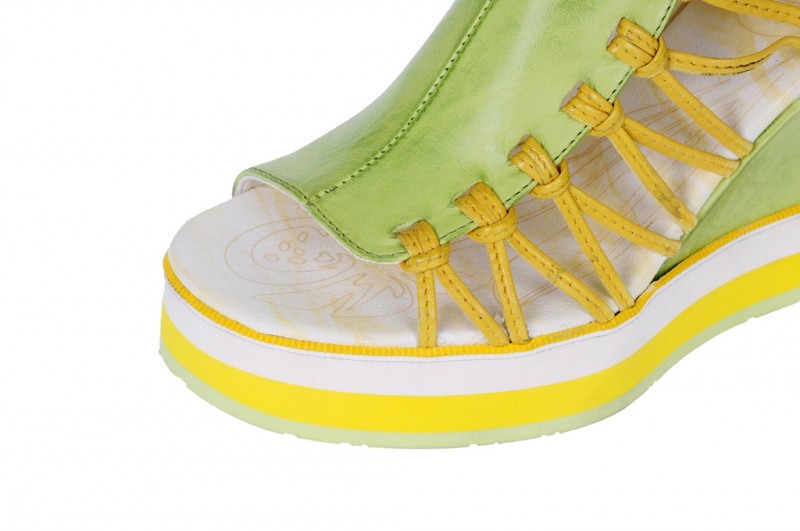 Eject Eleane II Schuhe grün gelb Plateau Keil