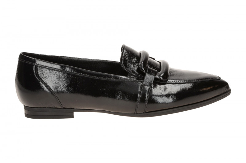 Gabor Schuhe Slipper schwarz Lack Loafer 3019.02