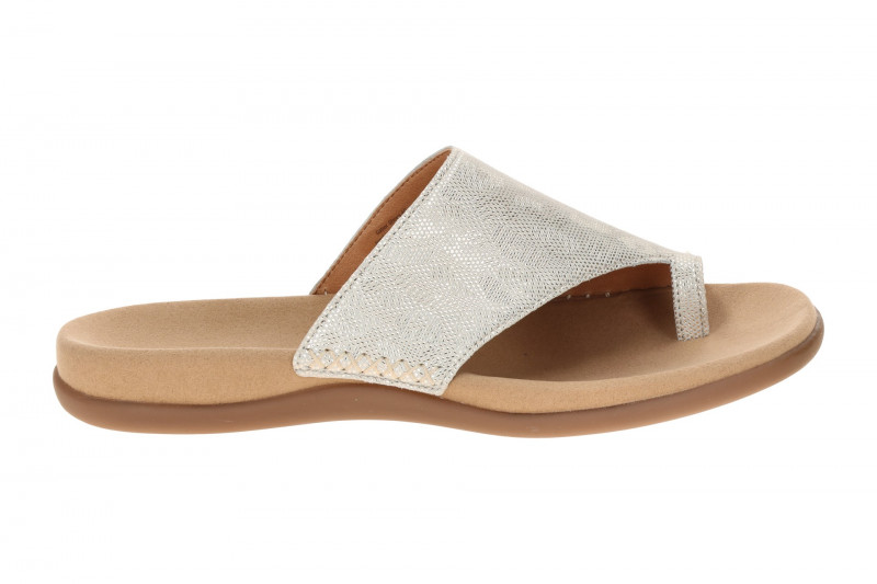 Gabor Zehentrenner Pantolette Leo metallic grau 83.700.60