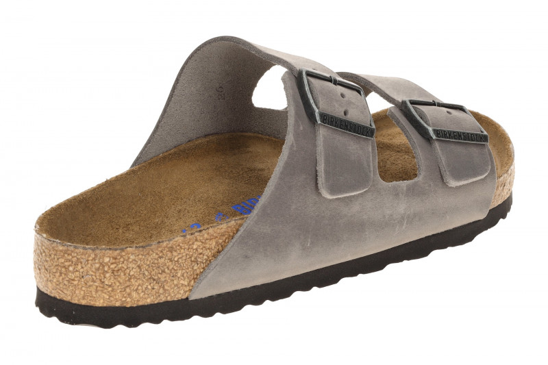 Birkenstock Arizona Pantolette grau Normal-Weit Weichbettung 552801