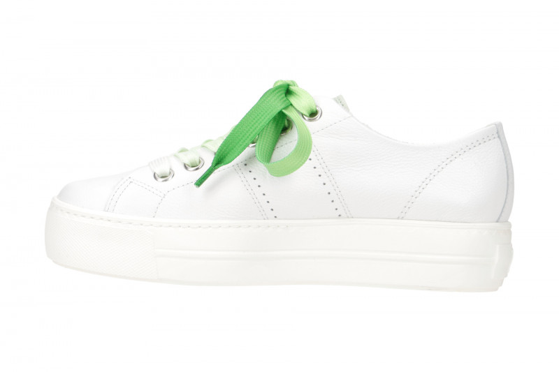 Paul Green Sneaker Schuhe weiß grün Nappa 5247