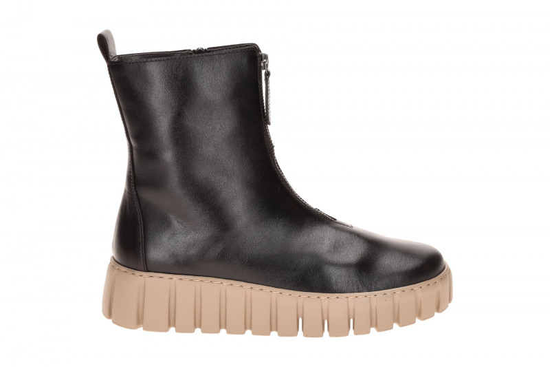Gabor Plateau Stiefelette dunkelbraun moro Front Zip 8016.04.004