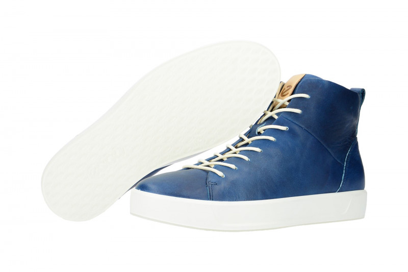 Ecco Soft 8 Schuhe blau Herren Stiefelette