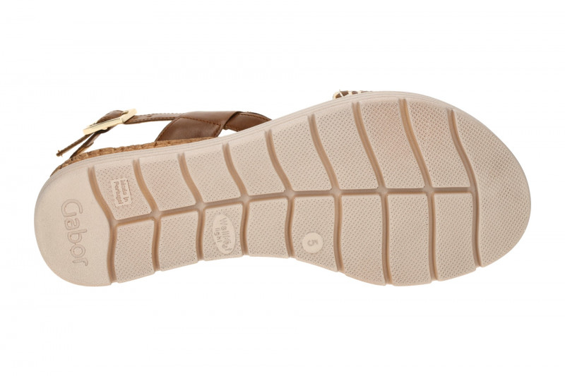 Gabor Keil Sandale braun platin Flecht 62.705.54