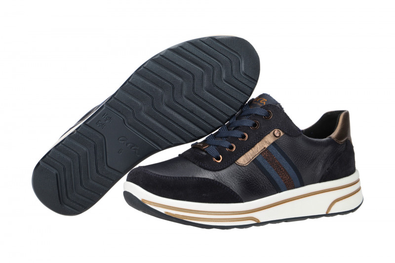ARA Sapporo Schuhe Damen Sneaker blau braun 12-32442