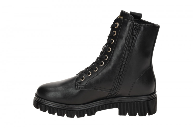 s.Oliver Stiefeletten Damen schwarz gold Boots dünn gefüttert 5-25262