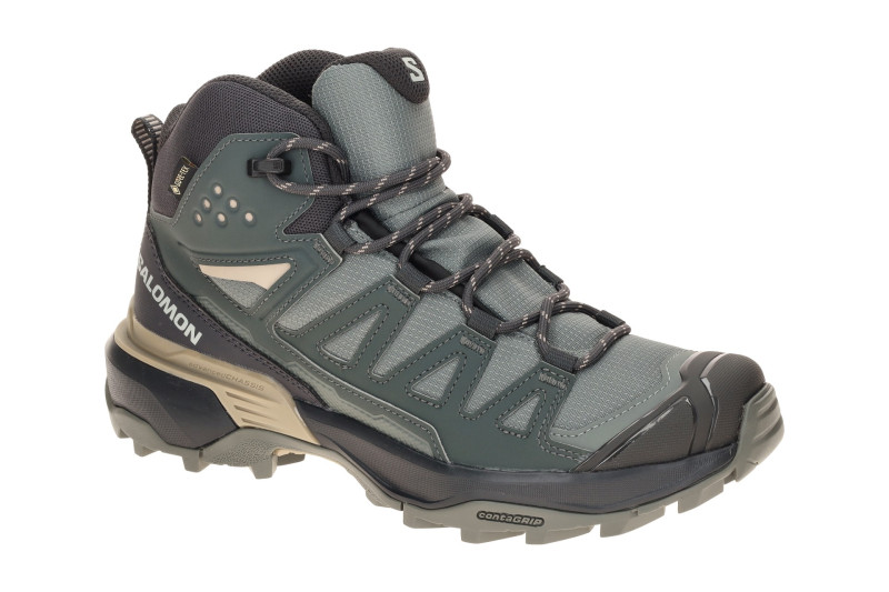 Salomon X Ultra 360 Mid Schuhe grün grau Damen GORE-TEX