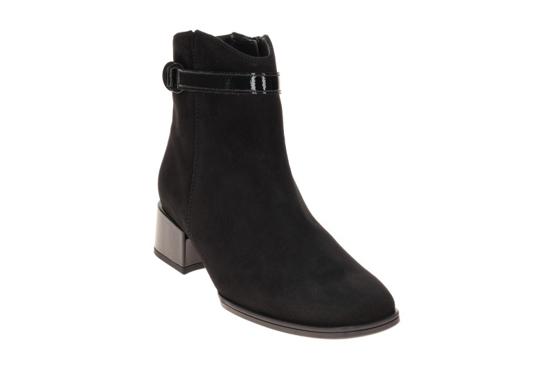 Gabor Stiefelette Ankle Boots schwarz Karree Samt 8067.02.002